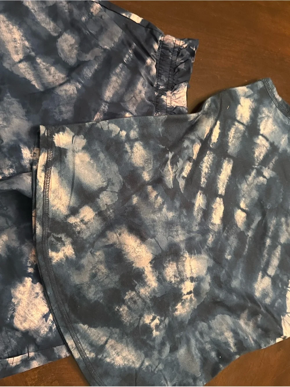 abercrombie kids Navy Blue and White Tie-Dye Sleep Tank & Shorts Set